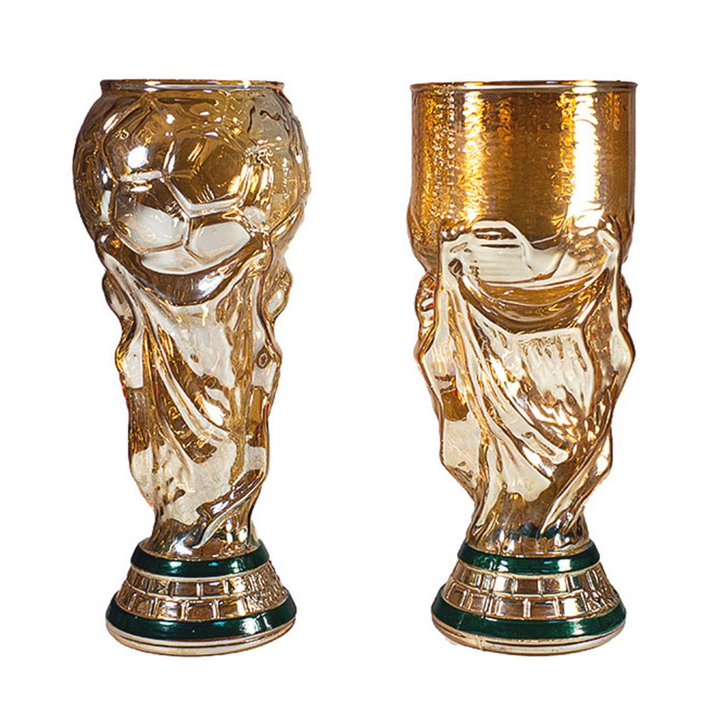 Trophy Shaped Beer Mug, Glass Thick Glass Body Sturdy Soccer Water Cup For Dads, Boyfriends, Soccer Enthusiasts For Hold Craft Beer, Ice Water, Juice