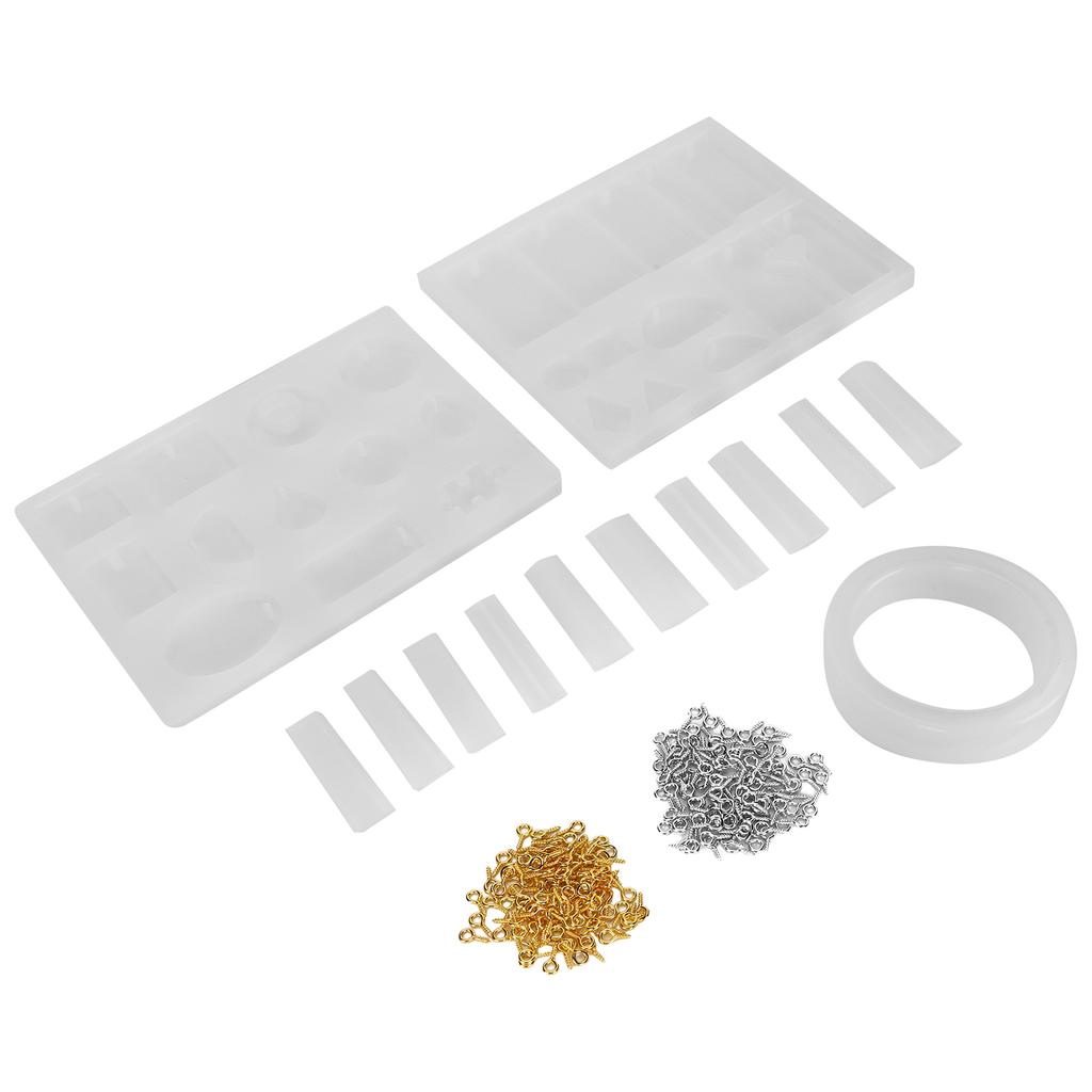 Jewelry Pendant Silicone Molds DIY Casting Molds Screw Eye Pin Kit Jewelry Making Accessory