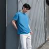 Calvin Klein Solid Color Embroidered Cotton Loose Short Sleeve T-Shirt Men Tops Blue 40HM229-CFG