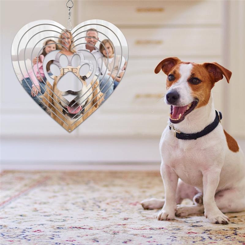 

CYCLI-6Pack 8 Inch Sublimation Wind Spinner Blanks For Yard And Garden Indoor Outdoor Front Door Decoration Heart-Shaped