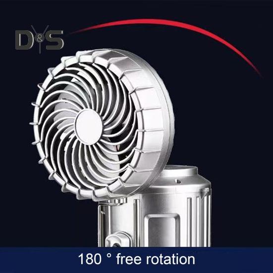 2-i-1 Viftelys Vanntett Solcelledrevet LED Campinglykt med Vifte Bærbar Oppladbar Lampe Multifunksjonell Vifte for Utendørs Camping