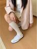 2025 Autumn Lace-Up Ballet Flats: Soft Sole White Mary Jane Sneakers