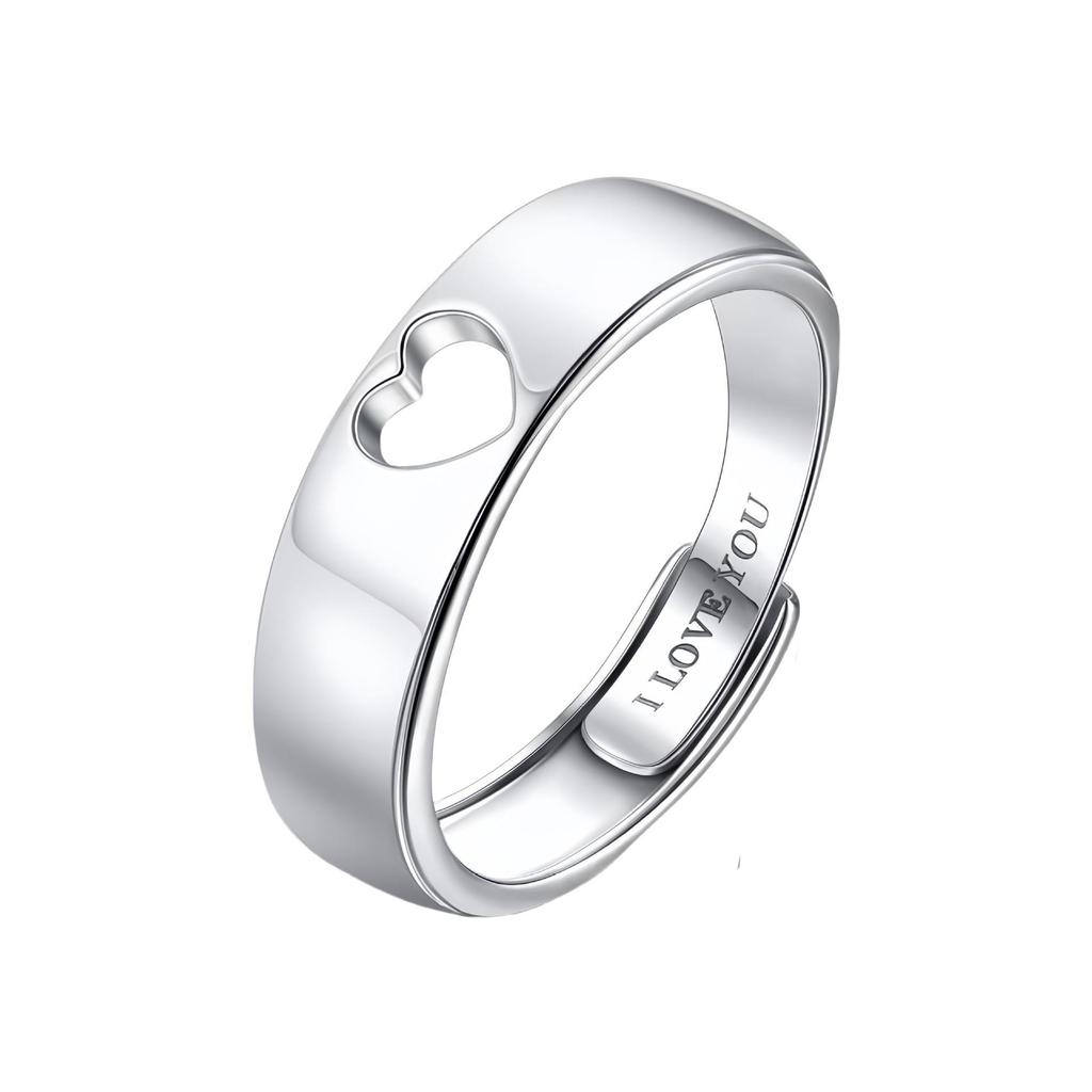 European & American Luxury Heart-Shaped Couple Rings – Romantic Valentine's Day Gift for Her