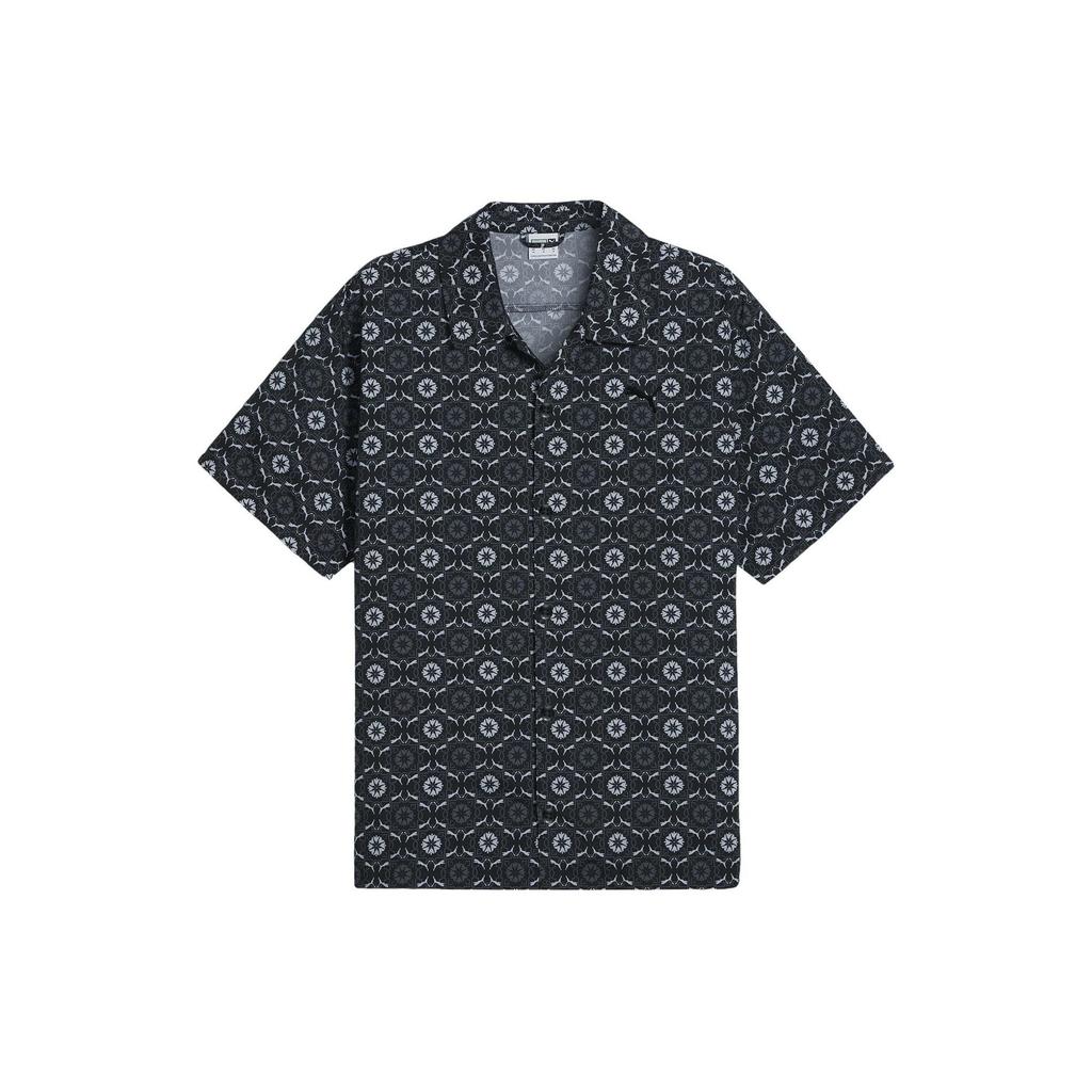 Puma SS24 NEW PREP AOP WOVEN SHIRT Men's Black 627953-01