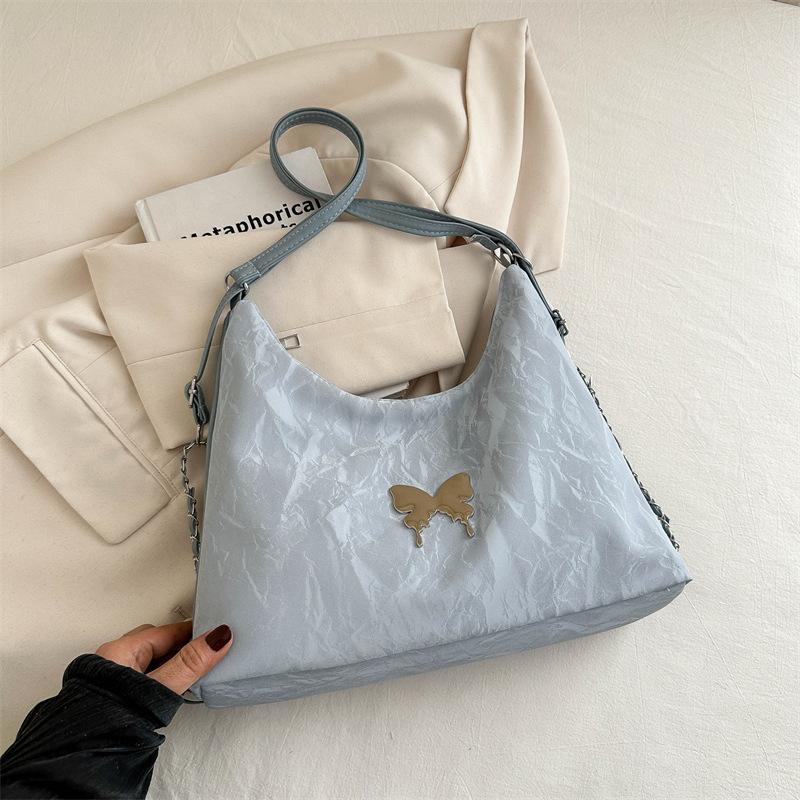 Popular Double Shoulder Crossbody Bag Fashionable Butterfly Tote Bag Large Capacity Shoulder Class Commuter Bag