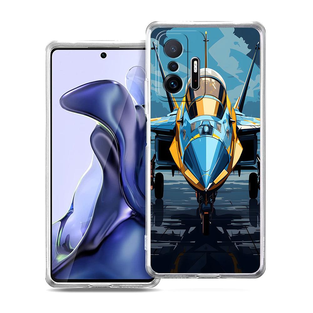 

Sky Jet Fighter Phone Case for Xiaomi Mi Poco F3 X3 X4 GT NFC M3 M4 11 Ultra 12 11X 11i Pro Lite 5G Soft Transparent Cover Capas Xiaomi 12