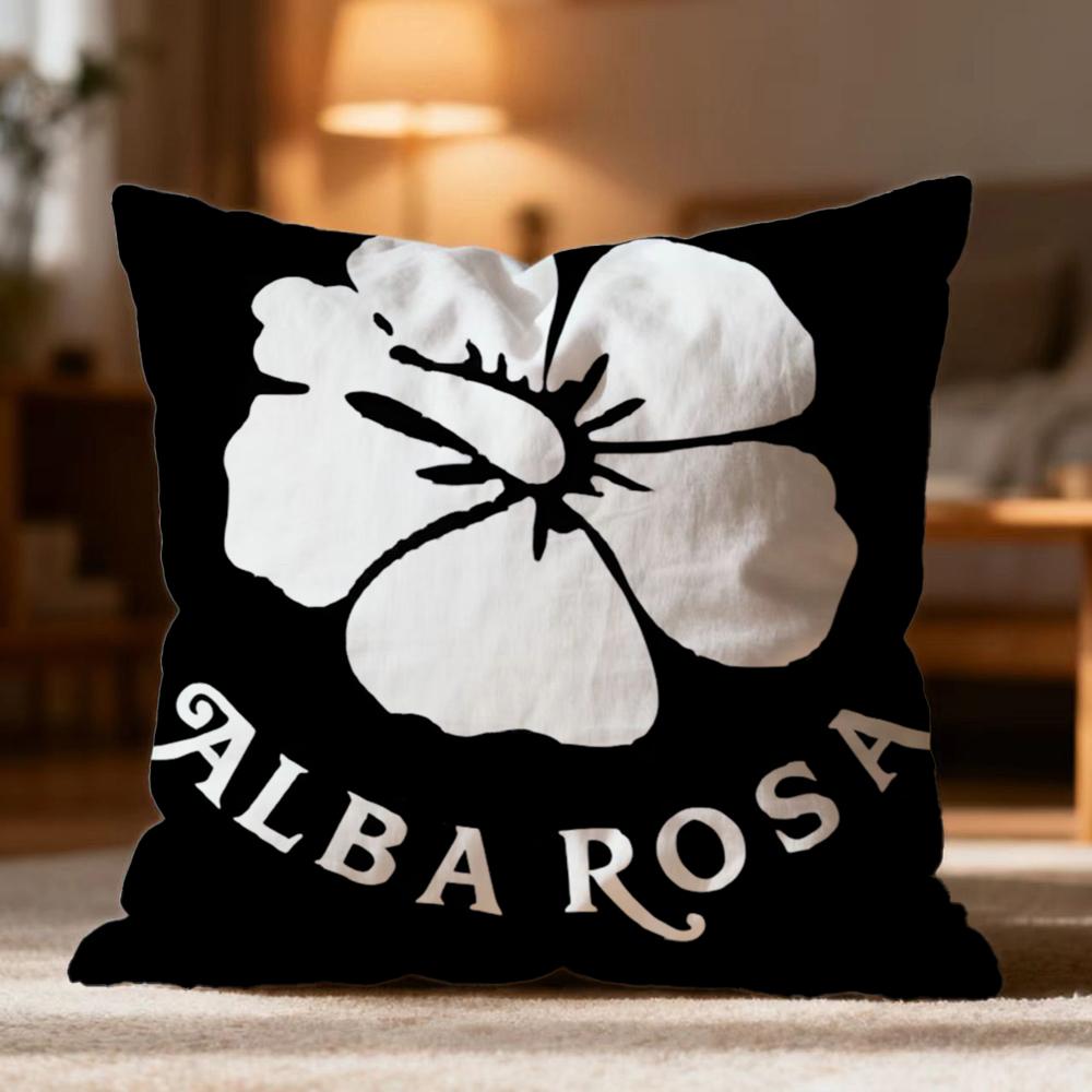 Hot A-Aalba rosaed Cushion Cover Soft Washable Pillow Case Multi-Scene for Couch Bed Travel Office Use