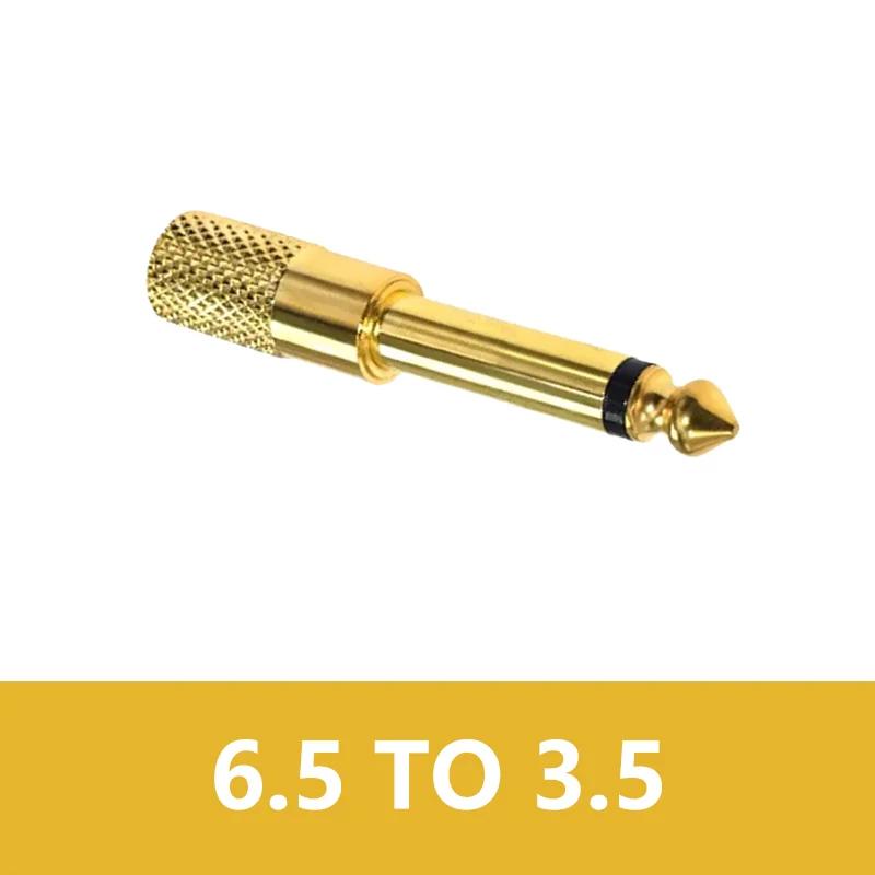 6 35 mm Male to 3 5 mm Female Headphone Adapter Wear-resistant Jack Converter Audio Plug Golden Process Power Amplifier