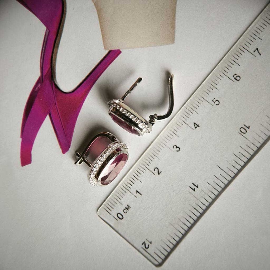 Серебряные серьги с натуральным рубином 12.095ct (2188018)