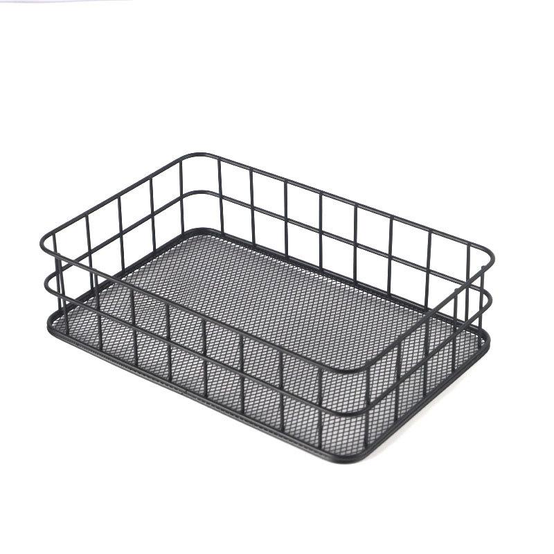 Nordic Ironwork Net Bottom Basket Desktop Storage Basket for Cosmetics and Skin Care Products Organization and Storage Basket