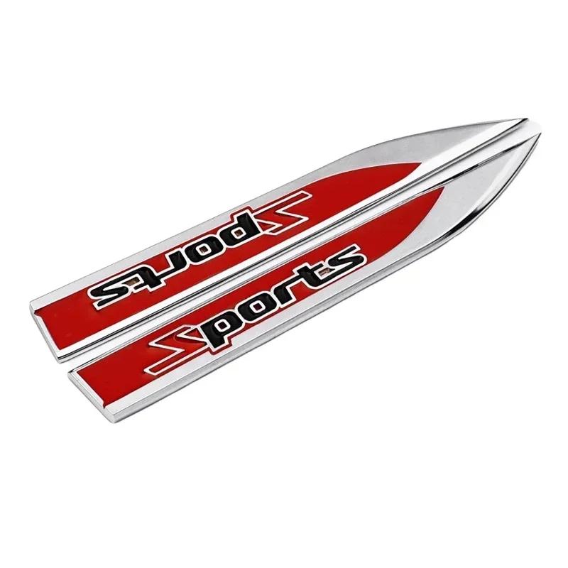2Pcs Sports Logo Car Fender Side Body Emblem Sticker Badge Decal Exterior Accessories