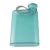 Flat Water Bottle Plastic Leak Proof Transparent Square Portable Paper Water Bottle 380ml Blue