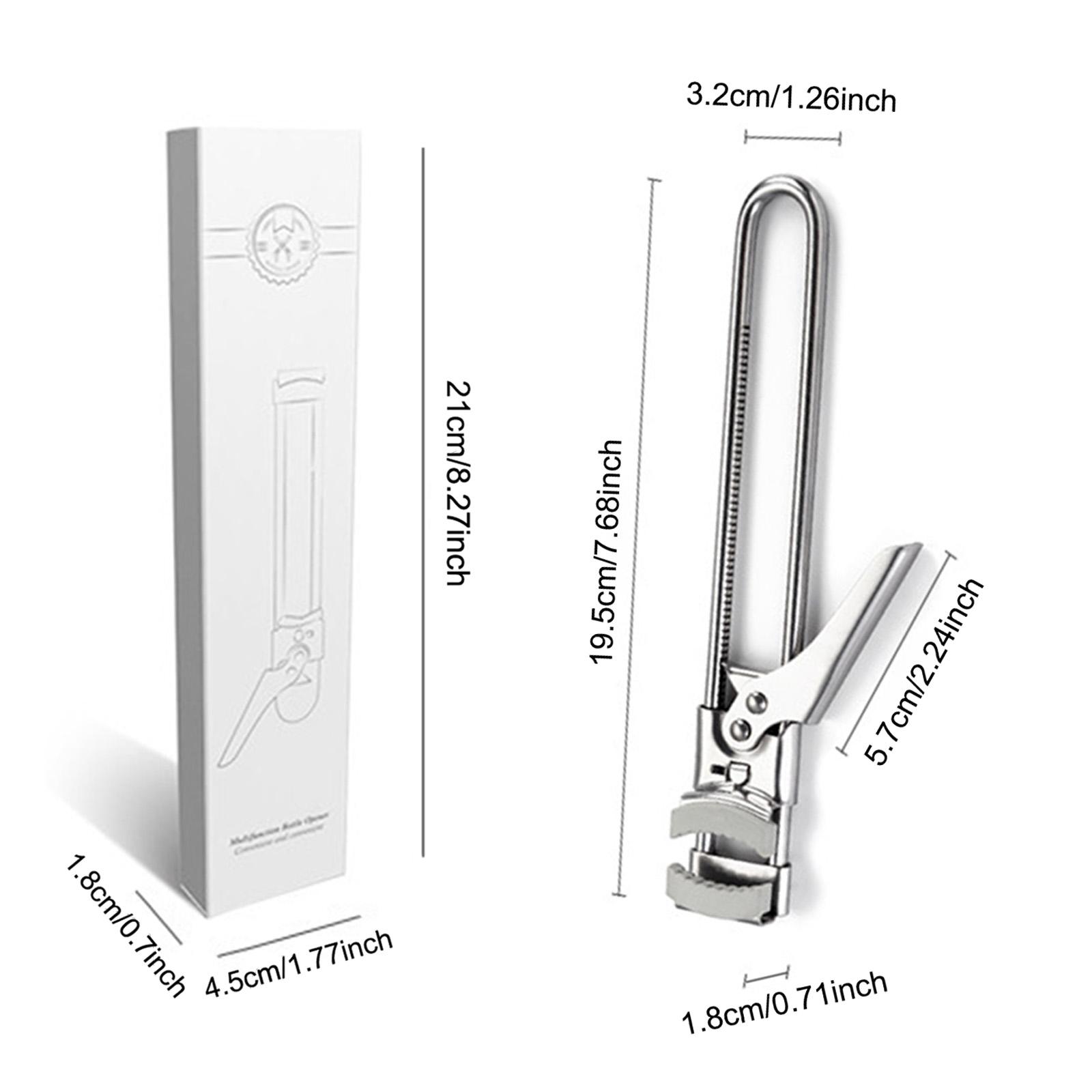 Gripper Tight Lid Opener Stainless Steel Manual Jar Bottle Opener for Weak Hands Adjustable Multifunctional Jar Lid Opener Gripp