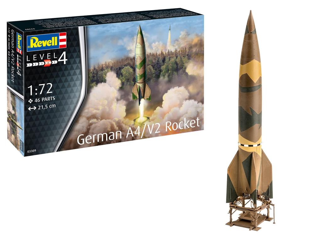 Revell German Rocket Plastic Model Kit 03309 1/72 A4/V2