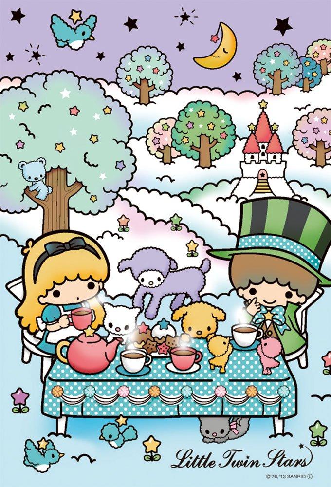 

108-Piece Jigsaw Puzzle Little Twin Stars Kiki & Lala [Alice s Tea Party] Micro Pieces (10x14.7cm)