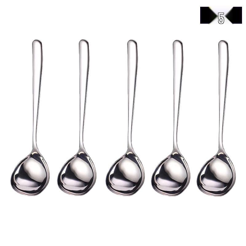 Korean Style Stainless Steel Deepened Soup Spoon with Large Head