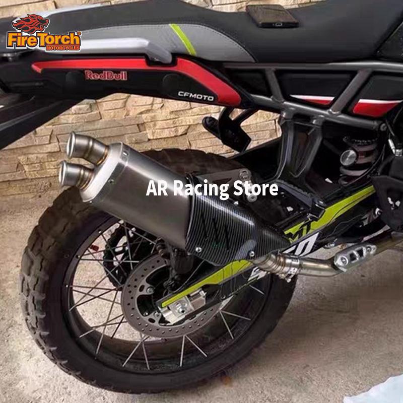 For CFMOTO 450MT 450 MT IBEX450 IBEX 450 2024 2025 Motorcycle Exhaust Escape Moto System Mid Link Pipe With Muffler DB Killer