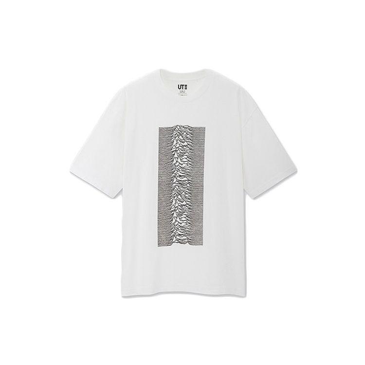 UNIQLO Peter Saville Printed Crew Neck Short Sleeve T-Shirt Unisex Tops White 424607-00