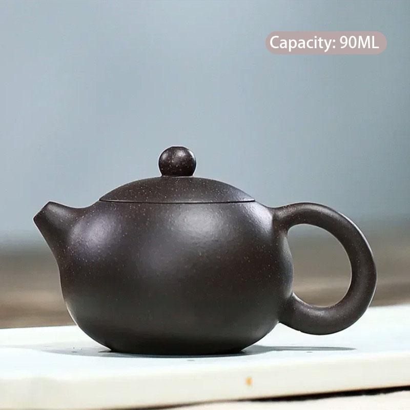 100ml Yixing Boutique Purple Clay Teapots Ball Shaped Infuser Xishi Tea Pot Beauty Kettle Customized Zisha Tea Set Authentic