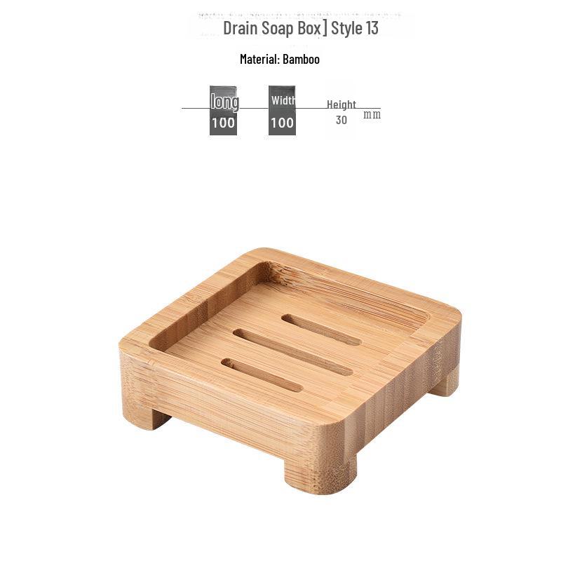 Bambus Graviertes Logo Badezimmer Seifenablage - Home Ablagebox mit Ablauf