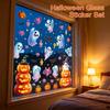 Halloween Window Clings Set - Decals for Glass Surfaces, Removable and Reusable for Home Party Decor