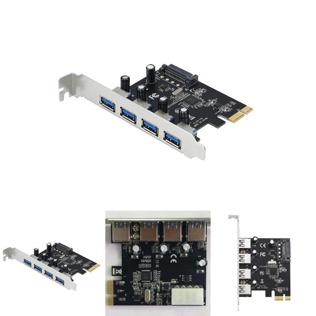 Pcie Usb30 Expansion Card With Four Ports For Desktop Computer Data Transfer