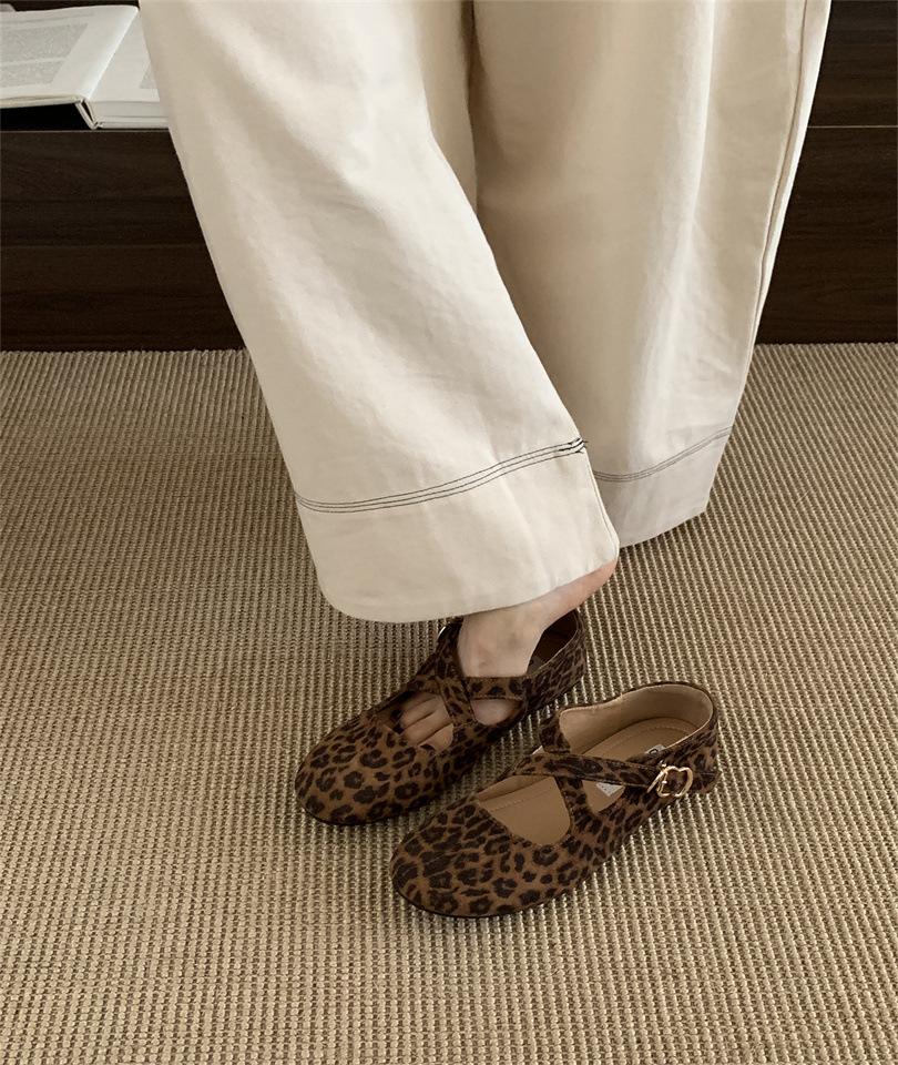 Round Head Shallow Mouth Single Shoes Female Spring and Autumn New Gentle Retro Ballet Fairy Soft Flat Bottom Mary Jane Doudou Shoes