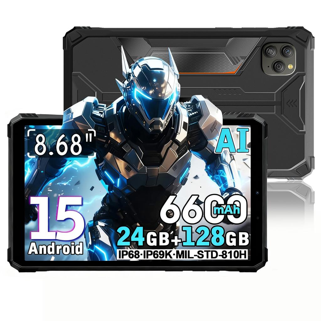 Blackview Active 5 5G Rugged Tablets Android 15 8,68 Zoll Display 8+16 GB RAM 128 GB ROM Tablet-PC 6600 mAh