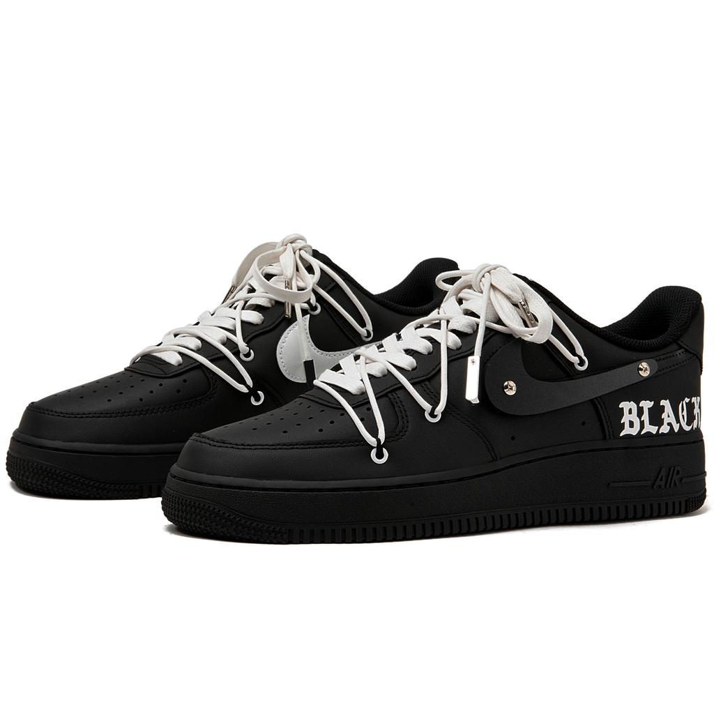 Nike Air Force 1 Air Force 1 Low Top Skateboard Shoes Unisex Matte Black White CW2288-001(Team55-3DS-BOX)