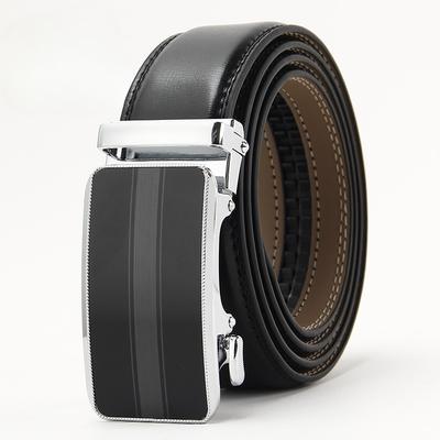 New Two-layer Cowhide Belt for Men's Automatic Buckle Business Men's Belt Real Cowhide Belt