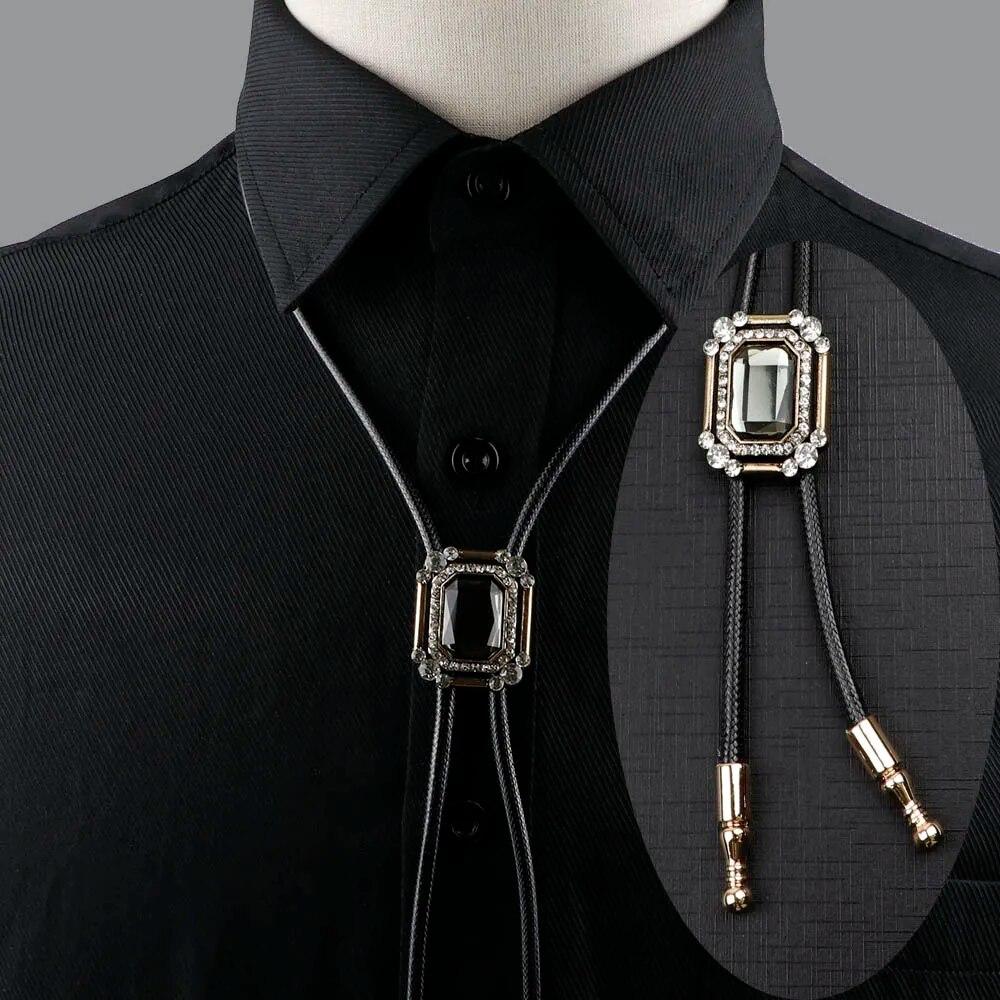 Cravate Bolo Western En Agate Et Alliage - Style Cowboy Vintage - Accessoire Mode Homme