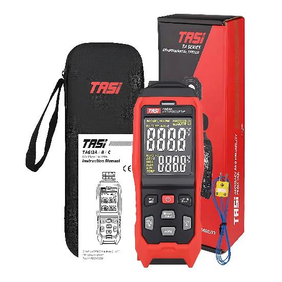 

4-Channel K-Type Thermocouple Thermometer, -328 to 2502°F HVAC Thermometer with Color Dual Display, USB Data Export 1 Channel