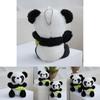Cute Panda Stuffed Toy Keyring With Soft Plush Material For Bag Accessories