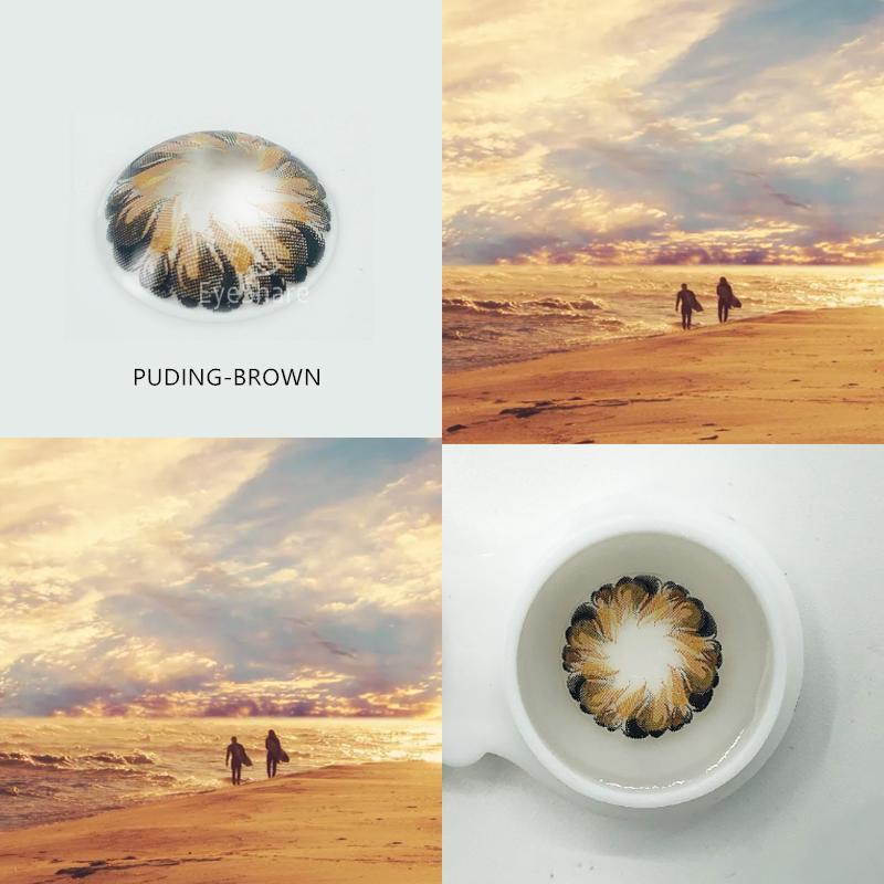 Eyeshare Lentile de contact Color Softlens 1 pereche Seria 3TONE Lentile de contact colorate Ochi Utilizare anuală Contacte cosmetice