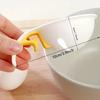 Easy-Clean Egg Yolk Separator with Silicone Grip - Durable White Plastic, Perfect for Cooking & Baking
