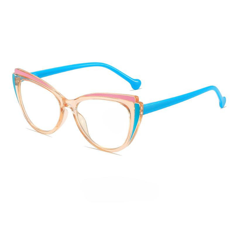 

Очки для чтения «кошачий глаз» в стиле ретро, очки для пресбиопии, оптические очки с защитой от синего света, мужские и женские компьютерные очки для офиса +200 degrees синий/розовый