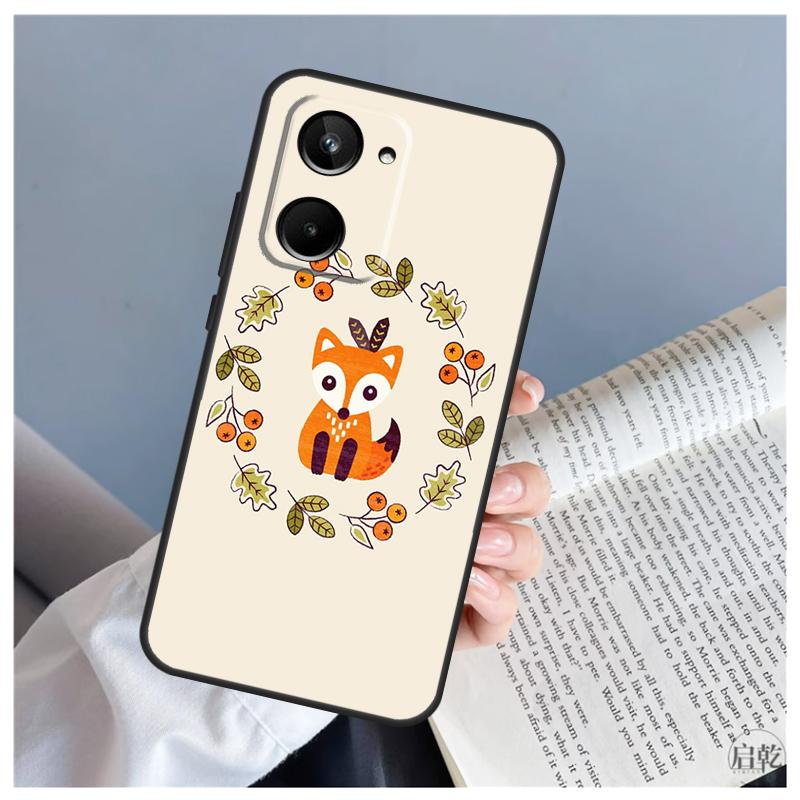 Fox Animal Pattern For Realme 11 8 9 10 Pro Plus GT Neo 5 3T 2T C11 C21 C25 C21Y C31 C30 C33 C35 C55 Case