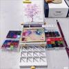 24 Color Mini Watercolor Paint Empty Box Portable Folding Art Tool Outdoor Sketching Handcrafted Drawing Board Palette Supplies