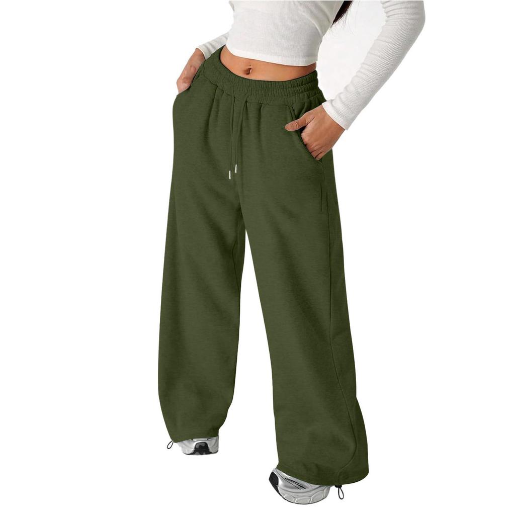 Unisex Kids Color Loose Fit Wide Leg Sweatpants Casual Joggers