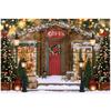 Christmas Party Backdrops Gifts House Photo Xmas Tree Snow Lights Child Portrait for Photography Background Photo Studio Props