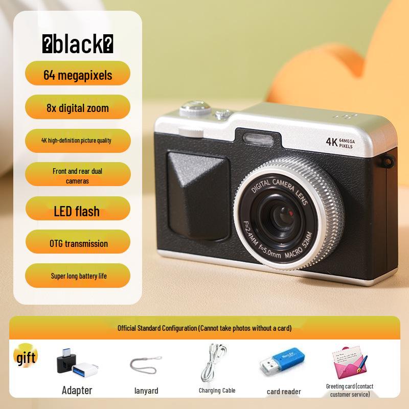HD Flip Screen Selfie Mirrorless Camera for Outdoor Use