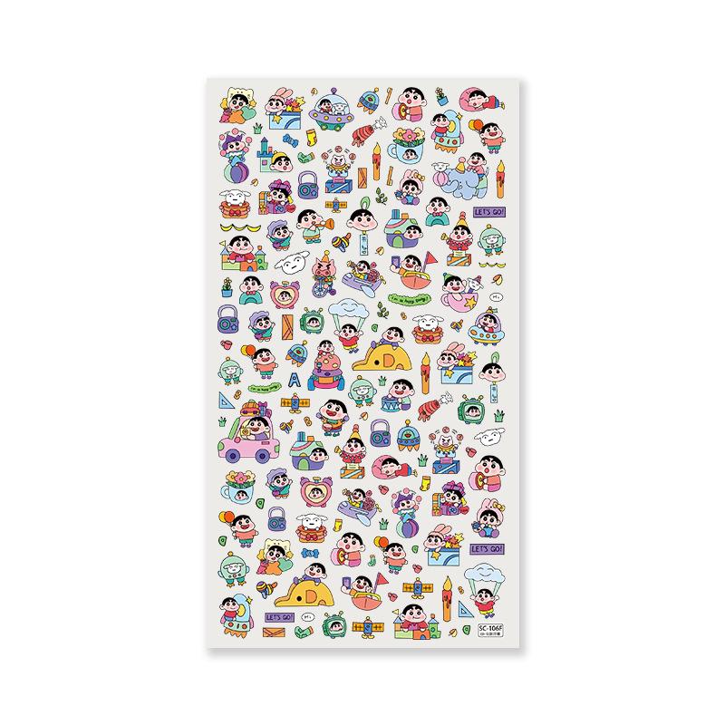 Sky Original Crayon Shin-chan Amusement Park Large Cartoon Embossed Stickers for Mobile Phones