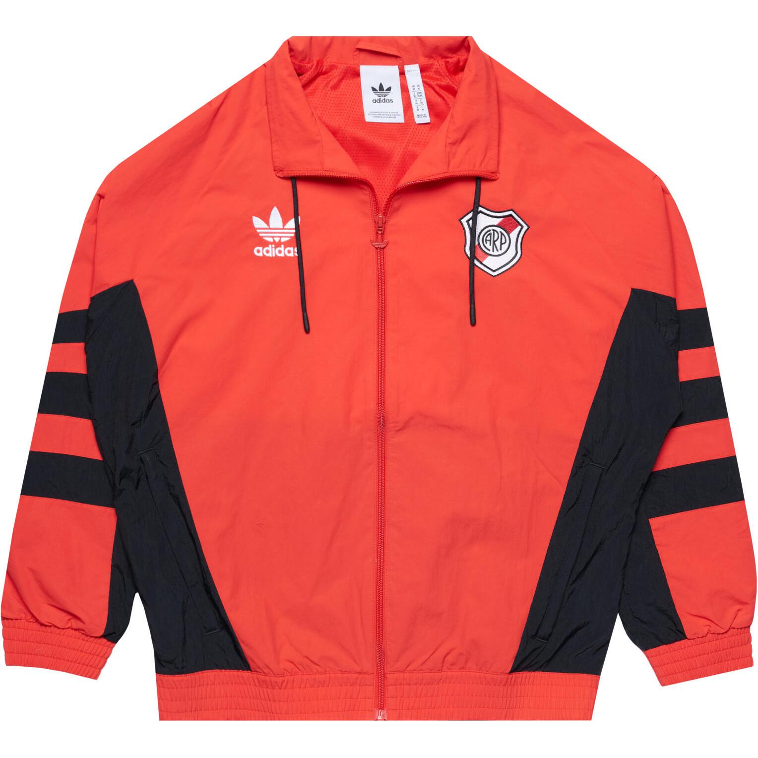 

Adidas Originals Color Block Logo Print Zip Long Sleeve Jacket Men jackets Orange IV7543 S