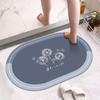 Modern Non-slip Sustainable Bath Mats Water Absorbent Floor Shower Mats Diatomaceous Earth Irregular Shape Bathroom Rug