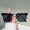Vintage Square Sunglasses Men  New Fashion Korean Style Black Shades Women Trendy Stylish Brand Design Sun Glasses