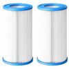 Pool Filter Cartridge Type B/Type IV [Pack of 2] Compatible Intex 29005E Krystal Clear Pumps 2500 GPH 25.4 X 14.7 Cm Phonillico®