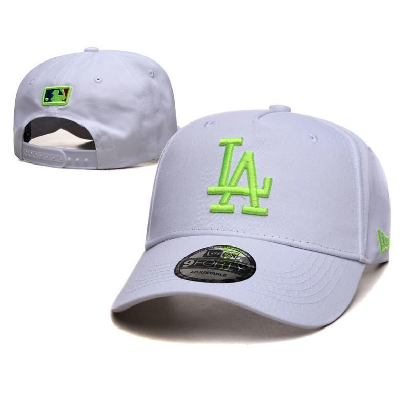 Berretto da Baseball Lettera LA Visiera Curva Regolabile Cotone Lino Cappello da Papà Uomo Donna Sport all'Aperto