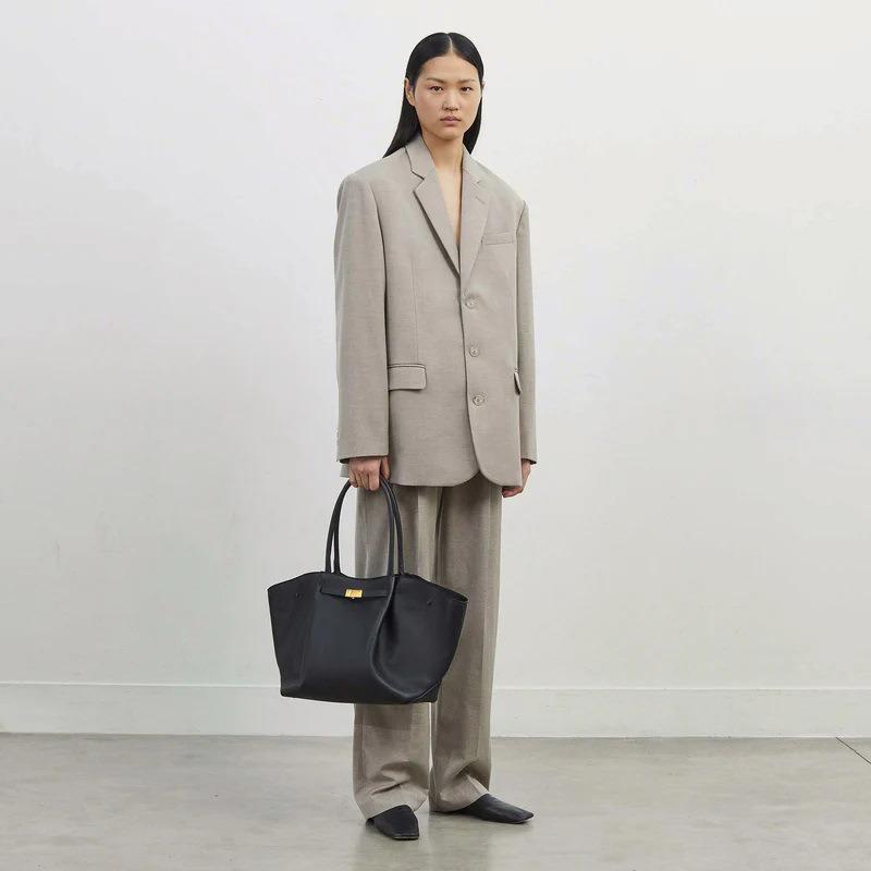 Demellier wing bag leather shoulder portable tote bag premium sense women's bag large capacity commuter dumpling bag