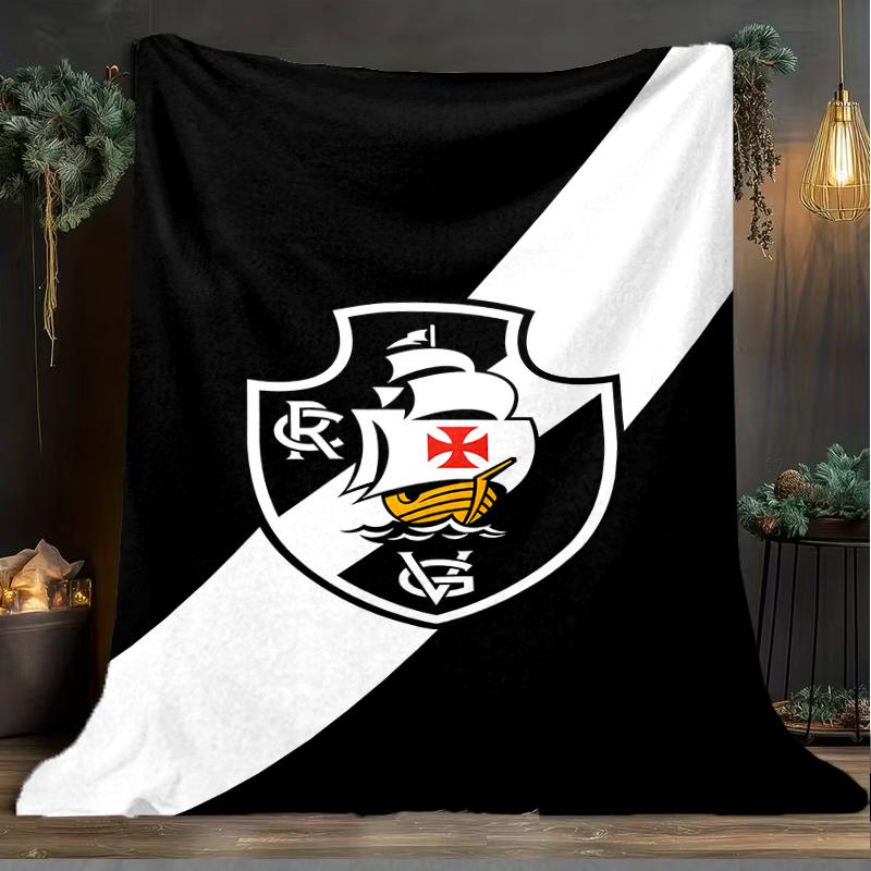 1PC Vasco Football Club Printed Soft Flannel Blanket Throw for Adult Bedroom Living Room Sofa Camping Travel Fan gifts Christmas Gifts