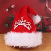 Thicken Xmas Hat Plush Winter Cap Christmas Decoration Crown Christmas Hat  Women